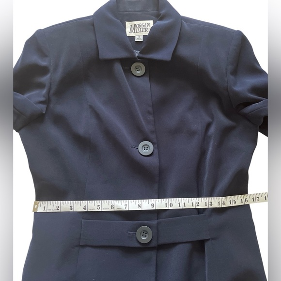 Morgan Miller Women’s Navy Blue 2 Piece Career Blazer and Skirt Set - Picture 7 of 12